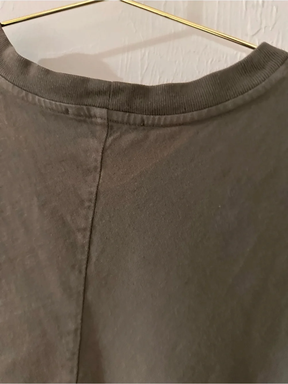 Agolde Charcoal Boxy Crop Britt Tee